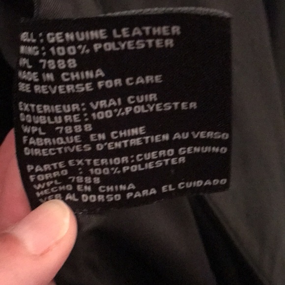 Michael Kors black Leather jacket size Lg, EUC - Picture 5 of 5